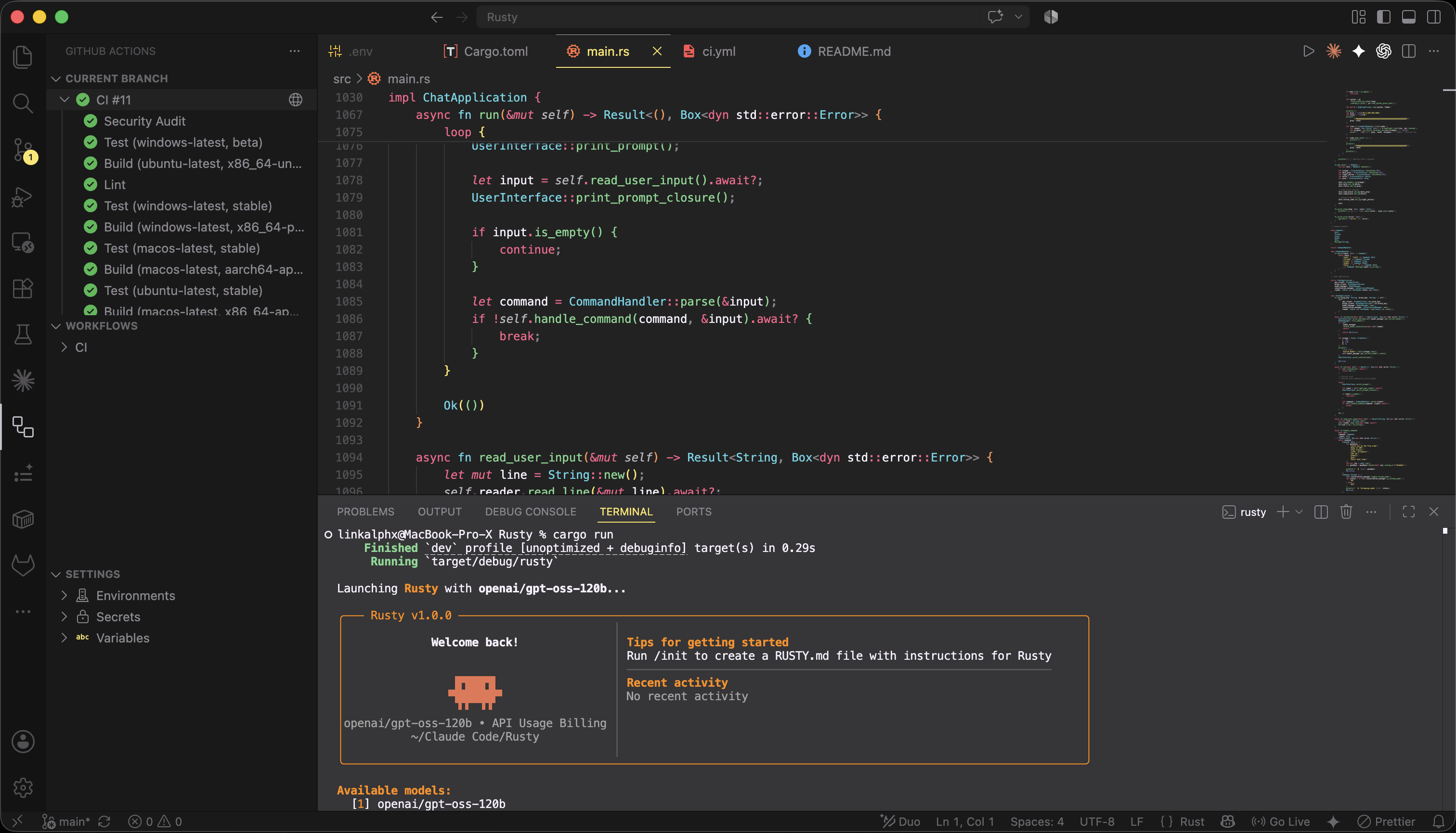 Rusty CLI